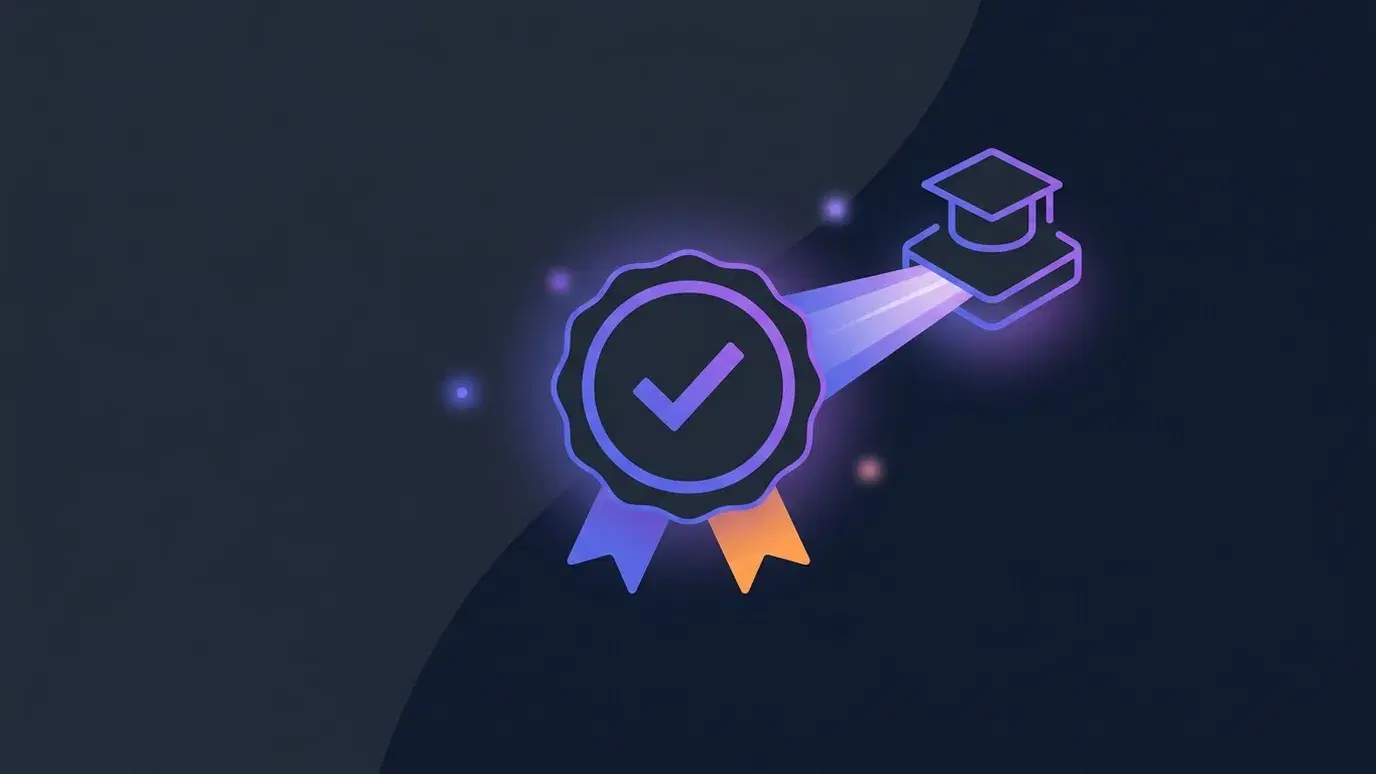 Moodle certification badge connected to an AI toolset
