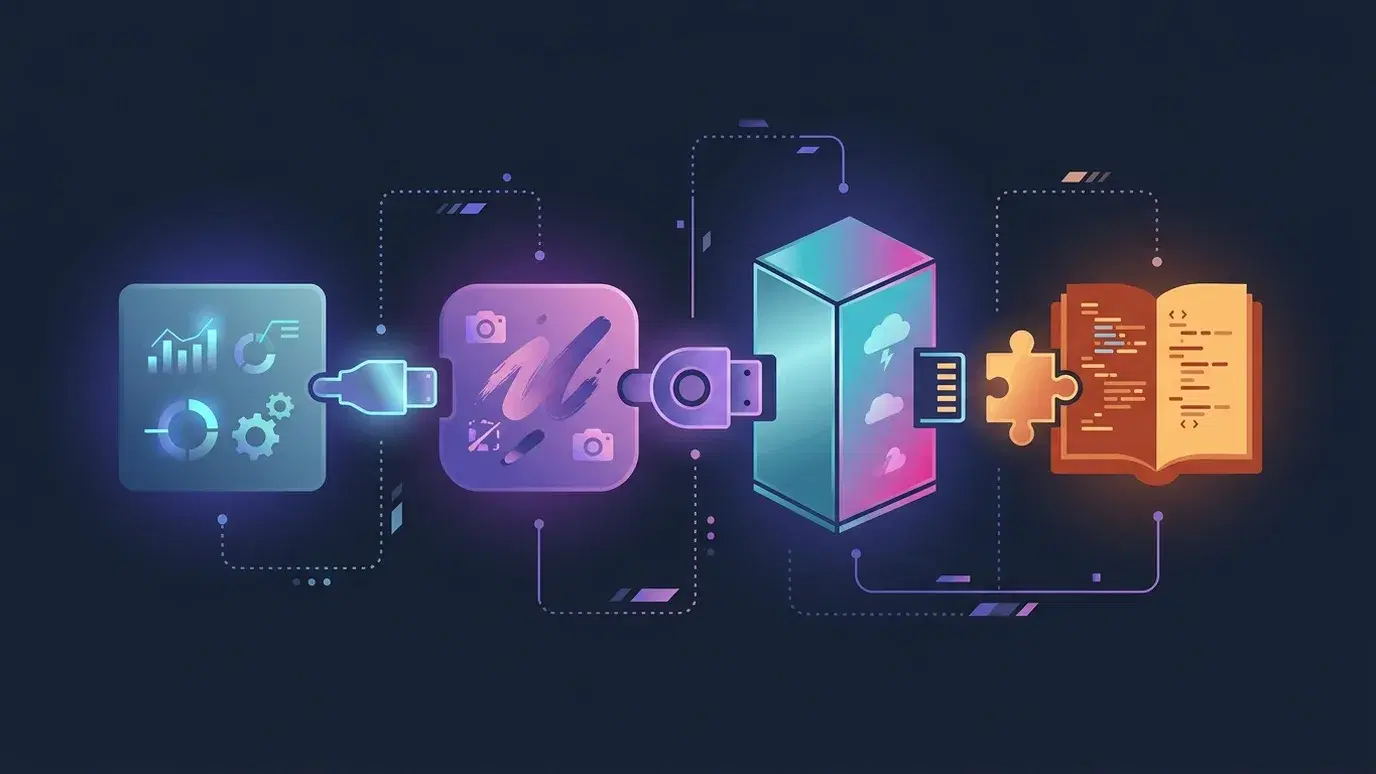 Interlocking standard connectors linking learning platforms together